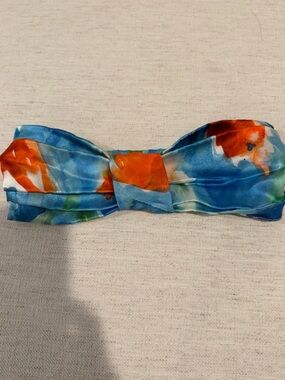Eugenia Kim Knotted Blue, Green & Orange Silk Headband